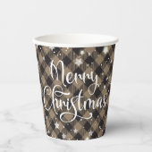 メリークリスマスカーキバッファロープリドホリデーパーティー 紙コップ (正面)