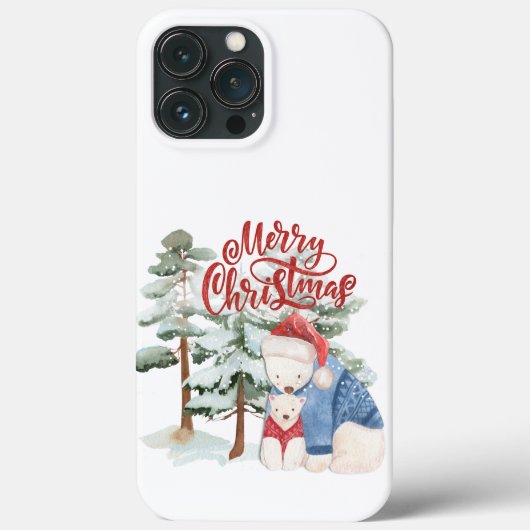 メリークリスマスカートラブルホリデーデザイン Case-Mate iPhoneケース (裏面)
