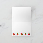 メリークリスマスカードが3枚の写真を贈り物に シーズンカード (内部)