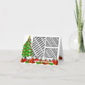 メリークリスマスカードが3枚の写真を贈り物に シーズンカード (正面)