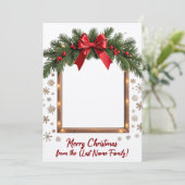 メリークリスマスカードとフェスティバルガーランドフレーム 招待状 (スタンド正面)