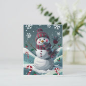 メリークリスマスカードと祝日カードのグリーティング シーズンカード (スタンド正面)