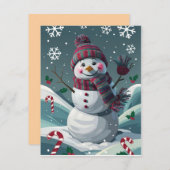 メリークリスマスカードと祝日カードのグリーティング シーズンカード (正面/裏面)