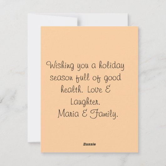 メリークリスマスカードと祝日カードのグリーティング シーズンカード (裏面)