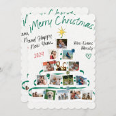 メリークリスマスカードのためのエバンス家族からの愛 (正面/裏面)