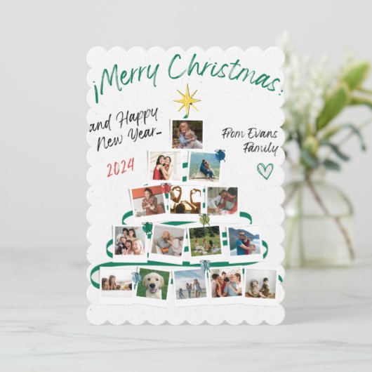 メリークリスマスカードのためのエバンス家族からの愛 (スタンド正面)