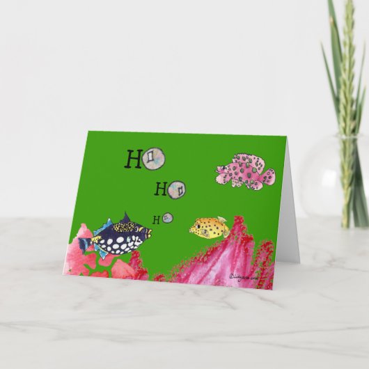 メリークリスマスカードを釣る シーズンカード (正面)