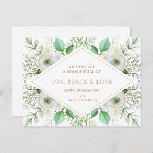 メリークリスマスカードカスタムクリスマスポストカード シーズンポストカード (正面/裏面)