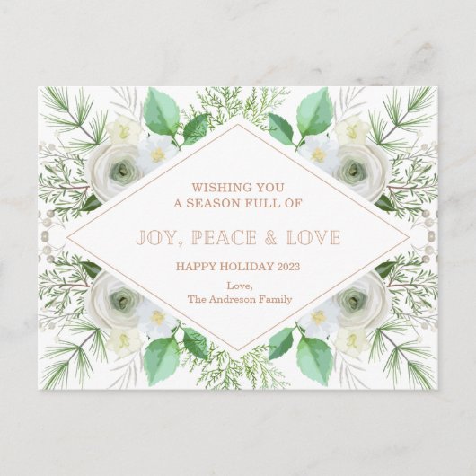 メリークリスマスカードカスタムクリスマスポストカード シーズンポストカード (正面)