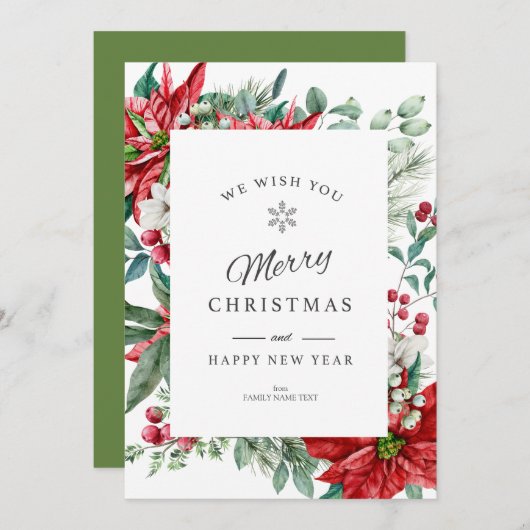 メリークリスマスカードクリスマス毒フレーム シーズンカード (正面/裏面)