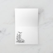 メリークリスマスカードスキーブーツ冬のスポーツ シーズンカード (内部)