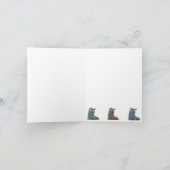 メリークリスマスカードスキーブーツ冬スポーツ背の高い シーズンカード (内部)