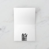 メリークリスマスカードスキーブーツ雪のブレード シーズンカード (内部)