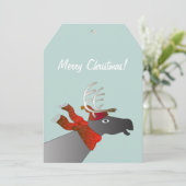 メリークリスマスカードトナカイ カード (スタンド正面)