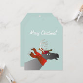 メリークリスマスカードトナカイ カード (正面/裏面インサイチュ)