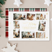 メリークリスマスカードフォイルコラージホリデーカード 箔シーズンカード