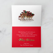 メリークリスマスカードポインセチア シーズンカード (内部)