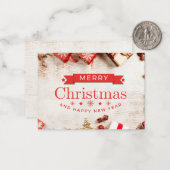 メリークリスマスカードヴィンテージルッククリスマスカード ノートカード (正面/裏面インサイチュ)