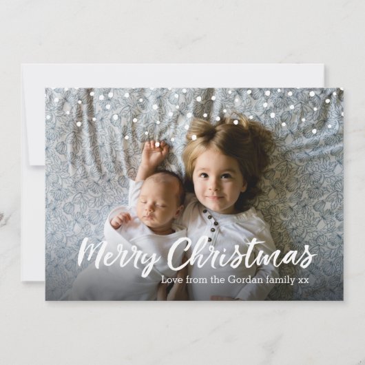 メリークリスマスカード家族の写真 シーズンカード (正面)