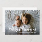 メリークリスマスカード家族の写真 シーズンカード (正面/裏面)