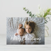 メリークリスマスカード家族の写真 シーズンカード (スタンド正面)