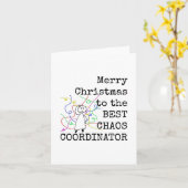 メリークリスマスカード最高のカオスコーディネーター カード (黄色い花)