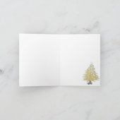 メリークリスマスカード金ゴールドクリスマスツリー シーズンカード (内部)