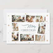 メリークリスマスカード8写真コラージホリデーカード シーズンカード (正面)