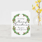 メリークリスマスカード カード (黄色い花)