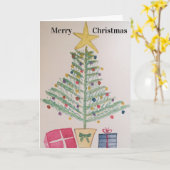 メリークリスマスカード カード (黄色い花)