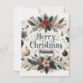 メリークリスマスカード/グリーティングカード ノートカード (正面)