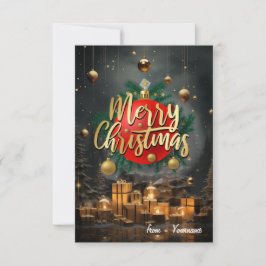 メリークリスマスカード サンキューカード