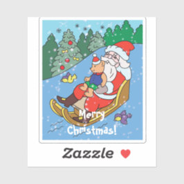 メリークリスマスカード シール