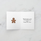 メリークリスマスカード(ジンジャーブレッドマン付) カード (内部)