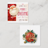 メリークリスマスカード スクエア名刺 (正面/裏面)