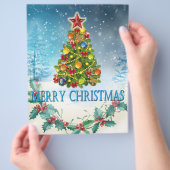 メリークリスマスカード チラシ (手)