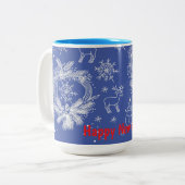 メリークリスマスカード ツートーンマグカップ (正面左)
