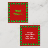 メリークリスマスカード ノートカード (正面/裏面)