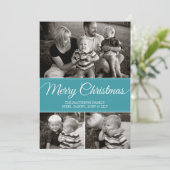 メリークリスマスカード |フラット |青 シーズンカード (スタンド正面)