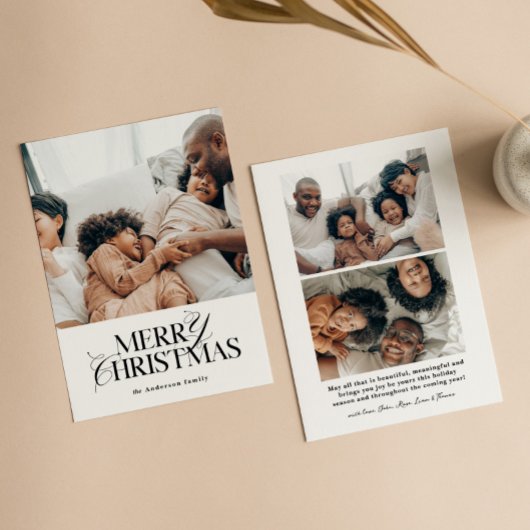 メリークリスマスカード |ホリモダンデーフォトカード シーズンカード