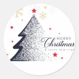 メリークリスマスカード ラウンドシール
