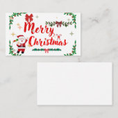 メリークリスマスカード 名刺 (正面/裏面)