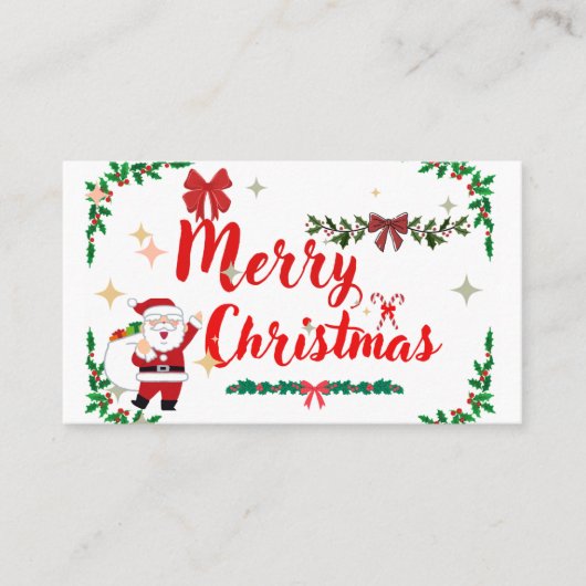 メリークリスマスカード 名刺 (正面)
