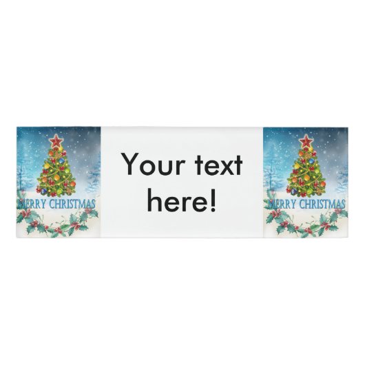 メリークリスマスカード 名札 (正面)
