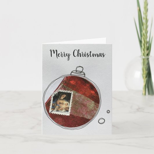 メリークリスマスカード-手引きオーナメント2020-2 サンキューカード (正面)