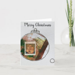 メリークリスマスカード-手引きオーナメント2020-9 サンキューカード