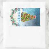 メリークリスマスカード 長方形シール (バッグ)