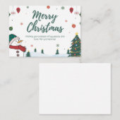 メリークリスマスカード( wishing card )。 ノートカード (正面/裏面)