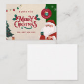 メリークリスマスカード( wishing card )。 ノートカード (正面/裏面)