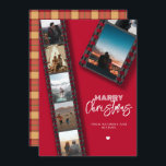 メリークリスマスカ転がメラ6 Photo Collage シーズンカード<br><div class="desc">メリークリスマス9フォトコラージュカップル転がカメラファミリーホリデーカード</div>